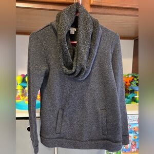 J. Crew Factory Funnel Neck Pullover Sweatshirt women's xs wool blend